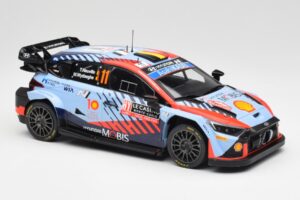 Hyundai i20 N Rally1 WRC #11 T. Neuville / M. Wydaeghe Rally Monte Carlo Winner 2024 IXO 1:18 18RMC194 Metalas - nuotrauka 4 iš 6