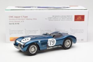 Jaguar C-Type #19 J. Stewart Ecurie Ecosse Goodwood Members Meeting 1954 CMC 1:18 M-192 Metalas - nuotrauka 6 iš 6