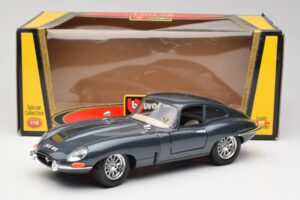 Jaguar E-Type Pilkas Bburago 1:18 30018 Metalas - nuotrauka 8 iš 8