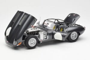 Jaguar E-Type Series 1 Coupe Lightweight Tamsiai Pilkas AUTOart 1:18 73647 Metalas - nuotrauka 2 iš 8