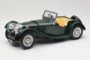 Jaguar SS 100 Roadster Žalias Bburago 1:18 3006 Metalas