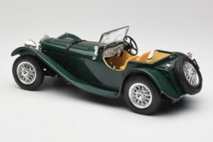Jaguar SS 100 Roadster Žalias Bburago 1:18 3006 Metalas - nuotrauka 7 iš 8