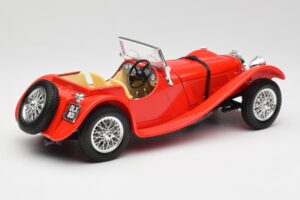 Jaguar SS 100 Raudonas Bburago 1:18 3006-M1 Metalas - nuotrauka 3 iš 8