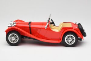 Jaguar SS 100 Raudonas Bburago 1:18 3006-M1 Metalas - nuotrauka 4 iš 8