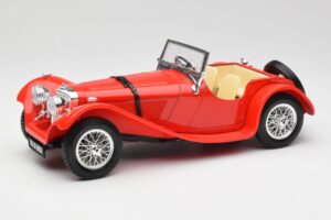 Jaguar SS 100 Raudonas Bburago 1:18 3006-M1 Metalas