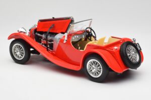 Jaguar SS 100 Raudonas Bburago 1:18 3006-M1 Metalas - nuotrauka 5 iš 8