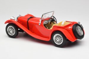 Jaguar SS 100 Raudonas Bburago 1:18 3006-M1 Metalas - nuotrauka 7 iš 8
