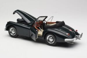 Jaguar XK140 Drophead Coupe Juodas Sun Star 1:18 2802 Metalas - nuotrauka 5 iš 8