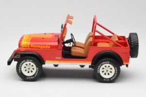 Jeep CJ-7 Renegade Raudonas MCG 1:18 MCG18110 Metalas - nuotrauka 3 iš 6