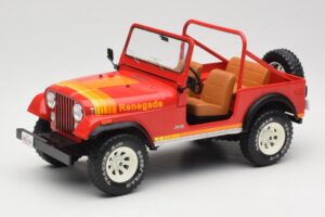 Jeep CJ-7 Renegade Raudonas MCG 1:18 MCG18110 Metalas