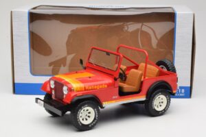 Jeep CJ-7 Renegade Raudonas MCG 1:18 MCG18110 Metalas - nuotrauka 6 iš 6