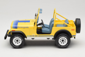Jeep CJ-7 Renegade Geltonas MCG 1:18 MCG18552 Metalas - nuotrauka 3 iš 6