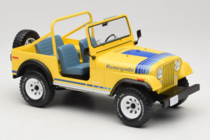 Jeep CJ-7 Renegade Geltonas MCG 1:18 MCG18552 Metalas - nuotrauka 4 iš 6