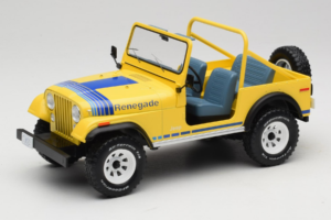 Jeep CJ-7 Renegade Geltonas MCG 1:18 MCG18552 Metalas