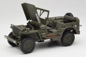 Jeep Willys Karinis Žalias Gate 1:18 1061 Metalas - nuotrauka 2 iš 8