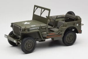 Jeep Willys Karinis Žalias Gate 1:18 1061 Metalas