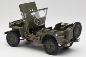 Jeep Willys Karinis Žalias Gate 1:18 1061 Metalas - nuotrauka 5 iš 8