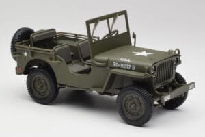 Jeep Willys Karinis Žalias Gate 1:18 1061 Metalas - nuotrauka 6 iš 8