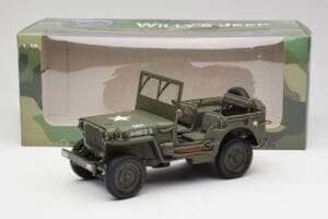 Jeep Willys Karinis Žalias Gate 1:18 1061 Metalas - nuotrauka 8 iš 8