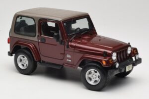 Jeep Wrangler TJ Sahara Raudonas Maisto 1:18 31662 Metalas - nuotrauka 6 iš 8