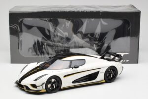 Koenigsegg Regera Crystal Baltas GT Spirit 1:18 GT913 Derva - nuotrauka 6 iš 6