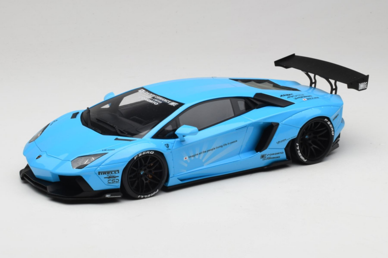 Lamborghini Aventador Liberty Walk Mėlynas GT Spirit 1:18 GT073 Derva
