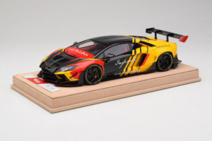 Lamborghini Aventador Liberty Walk Infinite Juodas Geltonas Timothy & Pierre 1:18 REMC035 Metalas - nuotrauka 2 iš 7