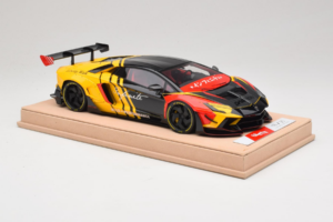 Lamborghini Aventador Liberty Walk Infinite Juodas Geltonas Timothy & Pierre 1:18 REMC035 Metalas - nuotrauka 4 iš 7