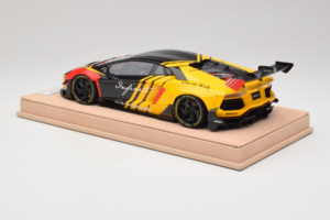 Lamborghini Aventador Liberty Walk Infinite Juodas Geltonas Timothy & Pierre 1:18 REMC035 Metalas - nuotrauka 5 iš 7