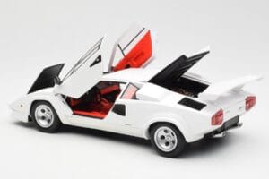 Lamborghini Countach LP500S Baltas Kyosho 1:18 08320E Metalas - nuotrauka 5 iš 8