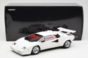 Lamborghini Countach LP500S Baltas Kyosho 1:18 08320E Metalas - nuotrauka 8 iš 8