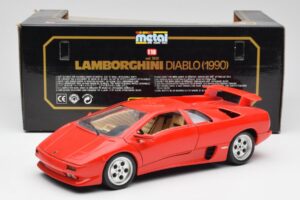 Lamborghini Diablo Raudonas Bburago 1:18 3028-M1 Metalas - nuotrauka 8 iš 8