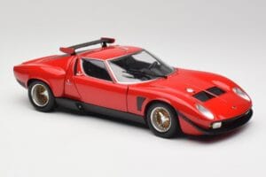 Lamborghini Miura SVR Raudonas & Juodas Kyosho 1:18 08319R Metalas - nuotrauka 6 iš 8