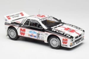 Lancia 037 #1 G. Cunico / E. Bartolich Targa Florio Winner 1983 Kyosho 1:18 08302H Metalas - nuotrauka 6 iš 8