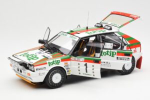 Lancia Delta HF 4WD #1 D. Cerrato Totip Rally Targa Florio 1987 Kyosho 1:18 08960C Metalas - nuotrauka 2 iš 8