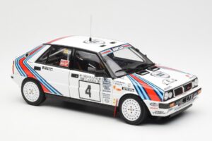 Lancia Delta HF 4WD #4 M. Alen / I. Kivimaki Martini Rally 1000 Lakes 1987 Kyosho 1:18 08960B Metalas - nuotrauka 6 iš 8