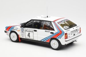 Lancia Delta HF 4WD #4 M. Alen / I. Kivimaki Martini Rally 1000 Lakes 1987 Kyosho 1:18 08960B Metalas - nuotrauka 7 iš 8
