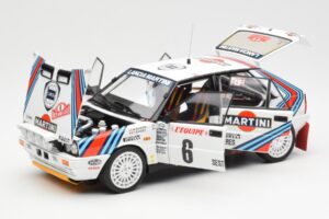 Lancia Delta HF 4WD #6 M. Biasion / T. Siviero Martini Rally Monte Carlo 1987 Kyosho 1:18 08960A Metalas - nuotrauka 2 iš 8