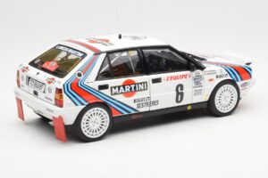 Lancia Delta HF 4WD #6 M. Biasion / T. Siviero Martini Rally Monte Carlo 1987 Kyosho 1:18 08960A Metalas - nuotrauka 3 iš 8