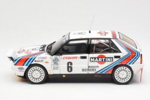 Lancia Delta HF 4WD #6 M. Biasion / T. Siviero Martini Rally Monte Carlo 1987 Kyosho 1:18 08960A Metalas - nuotrauka 4 iš 8