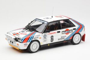 Lancia Delta HF 4WD #6 M. Biasion / T. Siviero Martini Rally Monte Carlo 1987 Kyosho 1:18 08960A Metalas