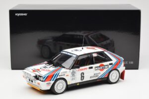 Lancia Delta HF 4WD #6 M. Biasion / T. Siviero Martini Rally Monte Carlo 1987 Kyosho 1:18 08960A Metalas - nuotrauka 8 iš 8