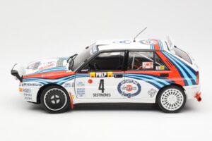 Lancia Delta HF Integrale Evo Martini #4 D. Auriol / B. Occelli Winner Rally Monte Carlo 1992 Kyosho 1:18 08348A Metalas - nuotrauka 4 iš 8
