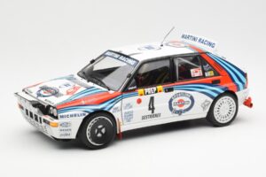 Lancia Delta HF Integrale Evo Martini #4 D. Auriol / B. Occelli Winner Rally Monte Carlo 1992 Kyosho 1:18 08348A Metalas