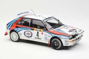 Lancia Delta HF Integrale Evo Martini #4 D. Auriol / B. Occelli Winner Rally Monte Carlo 1992 Kyosho 1:18 08348A Metalas - nuotrauka 6 iš 8
