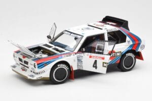 Lancia Delta S4 Martini #4 H. Toivonen / S. Cresto Rally Tour de Corse 1986 AUTOart 1:18 88620 Metalas - nuotrauka 2 iš 8