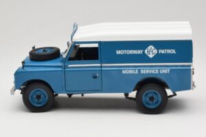 Land Rover Series III 109 Soft Top Motorway Patrol Mėlynas Eagles Race 1:18 4403 Metalas - nuotrauka 4 iš 8