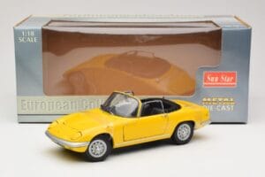 Lotus Elan S3 Kabrioletas Geltonas Sun Star 1:18 4052 Metalas - nuotrauka 6 iš 6
