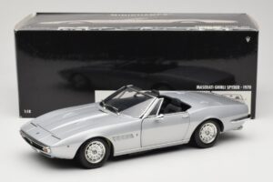 Maserati Ghibli Spyder Sidabrinis Minichamps 1:18 100122330 Metalas - nuotrauka 7 iš 7