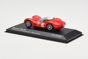 Maserati Tipo 61 #6 R. Penske SCCA National Race Meadowdale 1961 Minichamps 1:43 400611206 Metalas - nuotrauka 3 iš 4